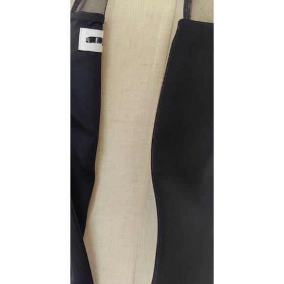 Self-Portrait Black Crepe Bow Collar Midi Dress US 4 - Picture 11 of 11